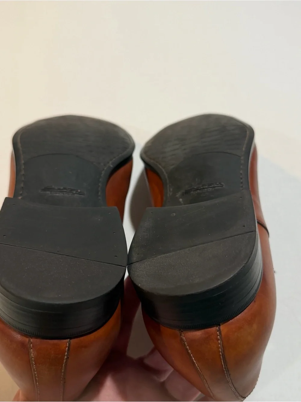 Santoni Mens Size US 12 D Cap Toe Lace Up Oxford Brown Dress Shoes 392055